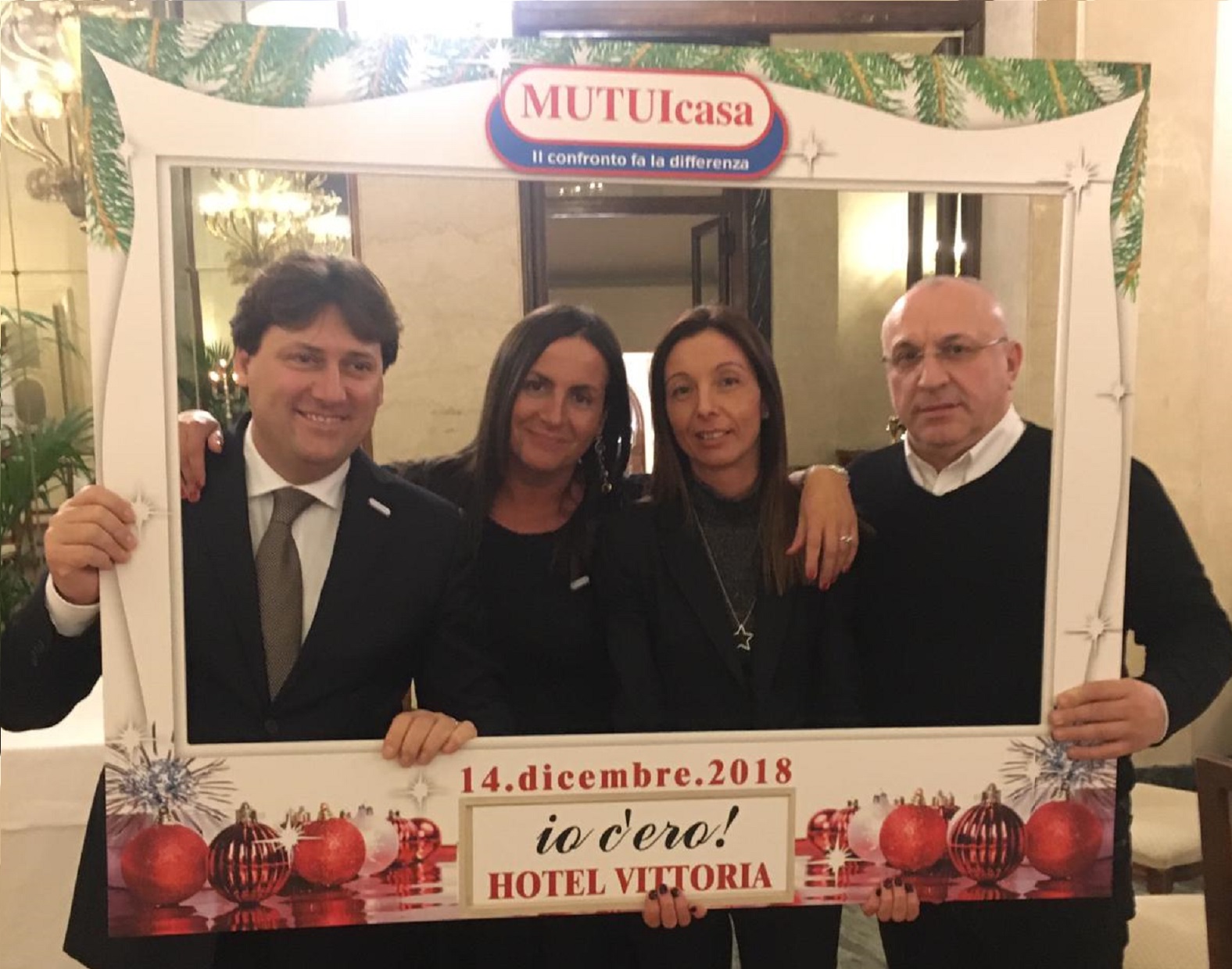 Foto ricordo 7 Christams Event organizzato da MUTUIcasa nel 2018